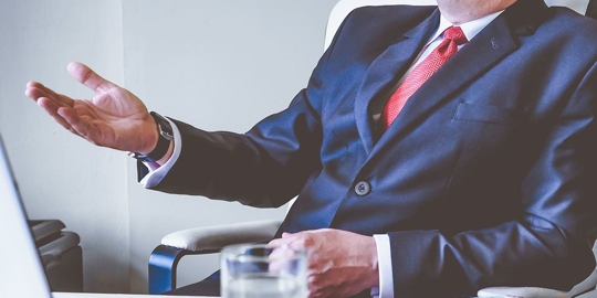 business man at a meeting